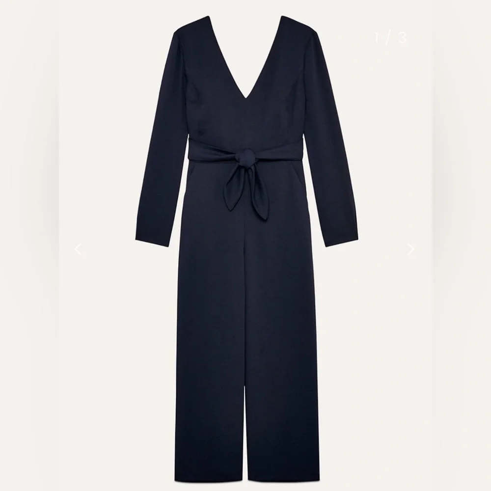 SOLD - Aritzia Wilfred | Ecoutement Jumpsuit | Navy | Size 4 - Picture 5 of 12